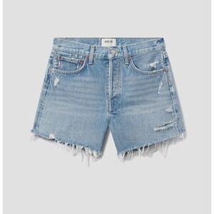 AGOLDE Parker Long High Rise Cutoff Denim Shorts Size 27 NWT $158 MSRP Swapmeet